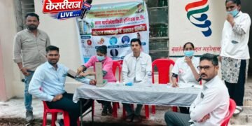 म्हसावद येथे गजानन महाराज वर्धापन दिनानिमित्त आरोग्य शिबिर