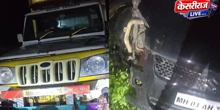 भाविकांच्या वाहनाला स्विफ्ट कारची जोरदार धडक; १२ जखमी