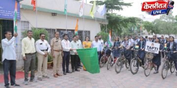 भुसावळ येथे हर घर तिरंगा अभियानांतर्गत सायकल रॅली