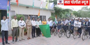 भुसावळ येथे हर घर तिरंगा अभियानांतर्गत सायकल रॅली