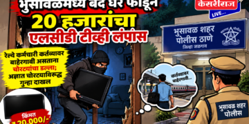 भुसावळमध्ये बंद घर फोडून २० हजारांचा एलसीडी टीव्ही लंपास