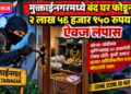 मुक्ताईनगरमध्ये बंद घर फोडून २ लाख ५६ हजार ९५० रुपयांचा ऐवज लंपास