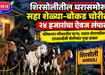 शिरसोलीतील घरासमोरून सहा शेळ्या-बोकड चोरीला; २४ हजारांचा ऐवज लंपास