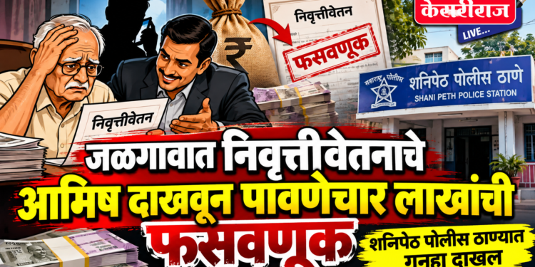 जळगावात निवृत्तीवेतनाचे आमिष दाखवून पावणेचार लाखांची फसवणूक