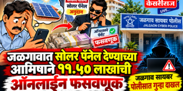 जळगावात सोलर पॅनेल देण्याच्या आमिषाने ११.५० लाखांची ऑनलाइन फसवणूक