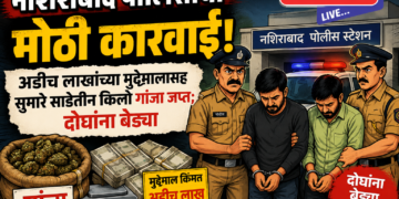 नशिराबाद पोलिसांची मोठी कारवाई: अडीच लाखांच्या मुद्देमालासह सुमारे साडेतीन किलो गांजा जप्त; दोघांना बेड्या