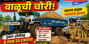 अवैध गौण खनिज वाळूची चोरी; ट्रॅक्टर-ट्रॉलीसह ४ लाख २४ हजारांचा मुद्देमाल जप्त