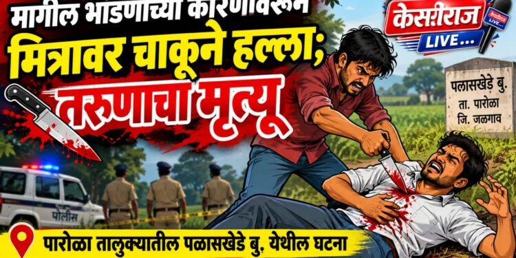 मागील भांडणाच्या कारणावरून मित्रावर चाकूने हल्ला; तरुणाचा मृत्यू