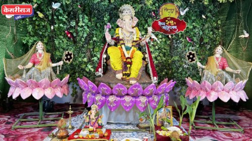 रौप्य महोत्सवी वर्षात ‘पिंप्राळ्याचा राजा’ची पर्यावरणपूरक मूर्ती; २५ वर्षांची समाजसेवेची परंपरा कायम