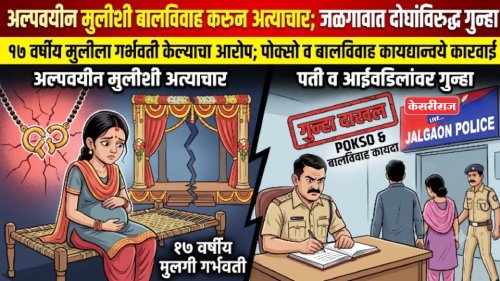 अल्पवयीन मुलीशी बालविवाह करून अत्याचार; जळगावात दोघांविरुद्ध गुन्हा