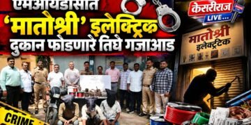 एमआयडीसीत ‘मातोश्री’ इलेक्ट्रिक दुकान फोडणारे तिघे गजाआड
