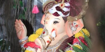 गोदावरी कॉलेज ऑफ नर्सिंगमध्ये गणरायाचे जल्लोषात आगमन