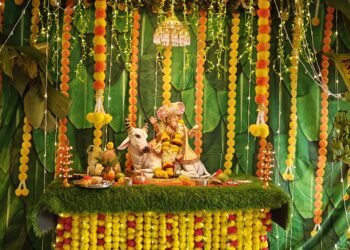 गोदावरी कॉलेज ऑफ नर्सिंगमध्ये गणरायाचे जल्लोषात आगमन