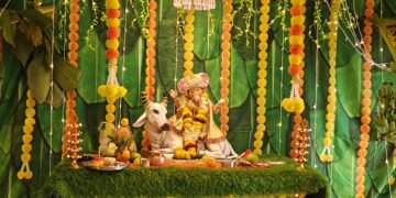 गोदावरी कॉलेज ऑफ नर्सिंगमध्ये गणरायाचे जल्लोषात आगमन