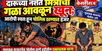 दारूच्या नशेत मित्राचा गळा आवळून खून; आरोपी स्वतःहून पोलिस ठाण्यात हजर