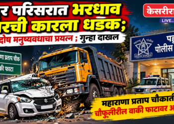 पहूर परिसरात भरधाव डंपरची कारला धडक; सदोष मनुष्यवधाचा प्रयत्न ; गुन्हा दाखल