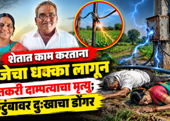 शेतात काम करताना विजेचा धक्का लागून शेतकरी दाम्पत्याचा मृत्यू; कुटुंबावर दुःखाचा डोंगर