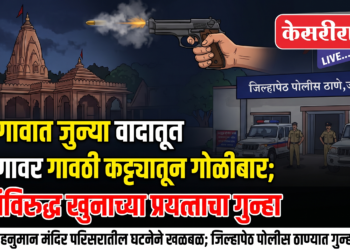 जळगावात जुन्या वादातून तरुणावर गावठी कट्ट्यातून गोळीबार; तिघांविरुद्ध खुनाच्या प्रयत्नाचा गुन्हा
