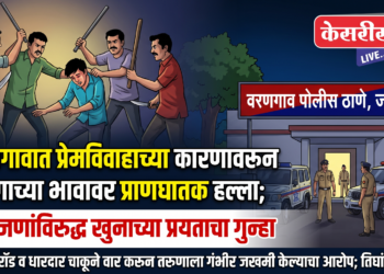 वरणगावात प्रेमविवाहाच्या कारणावरून तरुणाच्या भावावर प्राणघातक हल्ला; आठ जणांविरुद्ध खुनाच्या प्रयत्नाचा गुन्हा