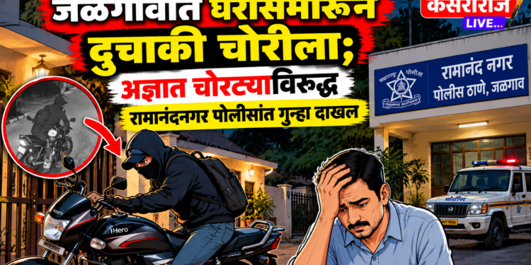 जळगावात घरासमोरून दुचाकी चोरीला; अज्ञात चोरट्याविरुद्ध रामानंदनगर पोलिसांत गुन्हा दाखल