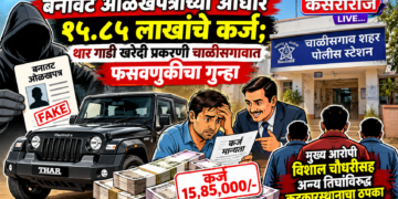 बनावट ओळखपत्राच्या आधारे १५.८५ लाखांचे कर्ज; थार गाडी खरेदी प्रकरणी चाळीसगावात फसवणुकीचा गुन्हा
