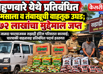 मेहुणबारे येथे प्रतिबंधित पानमसाला व तंबाखूची वाहतूक उघड; ५.७२ लाखांचा मुद्देमाल जप्त