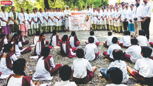 विकास विद्यालयात ‘स्वच्छता ही सेवा’ उपक्रमातून जनजागृती