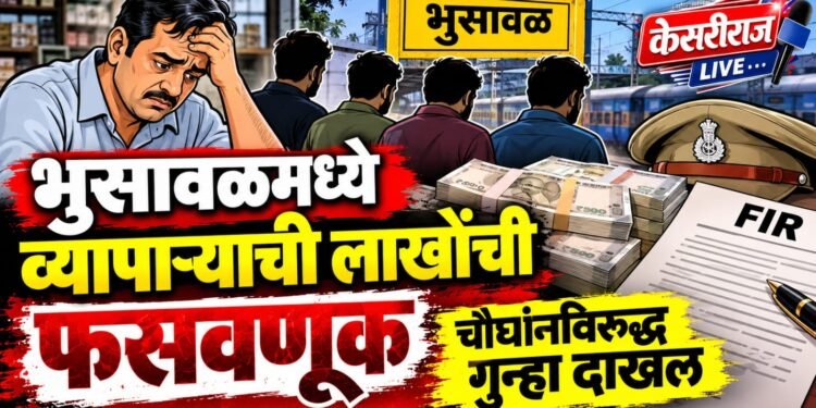 भुसावळमध्ये व्यापाऱ्याची लाखोंची फसवणूक