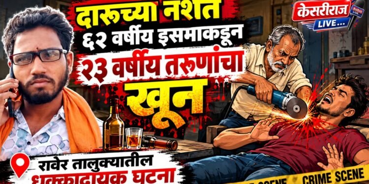 दारूच्या नशेत ६२ वर्षीय इसमाकडून २३ वर्षीय तरुणाचा खून