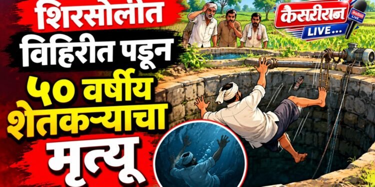 शिरसोलीत विहिरीत पडून ५० वर्षीय शेतकऱ्याचा मृत्यू; ताडे कुटुंबावर दुःखाचा डोंगर